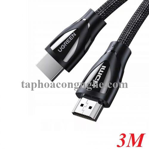 Ugreen 80404 3M 2.1 8K 60Hz 48Gbps 4k 120 hz màu đen Cáp HDMI 2.1 độ phân giải siêu Cao HD140 30080404